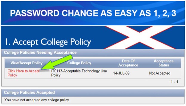 View Policy and Read link for reviewing the College Policy