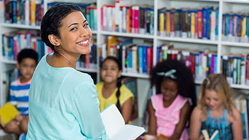 Teacher with classroom of students