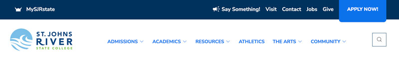 MySJRstate button in the upper left corner of the SJR State homepage