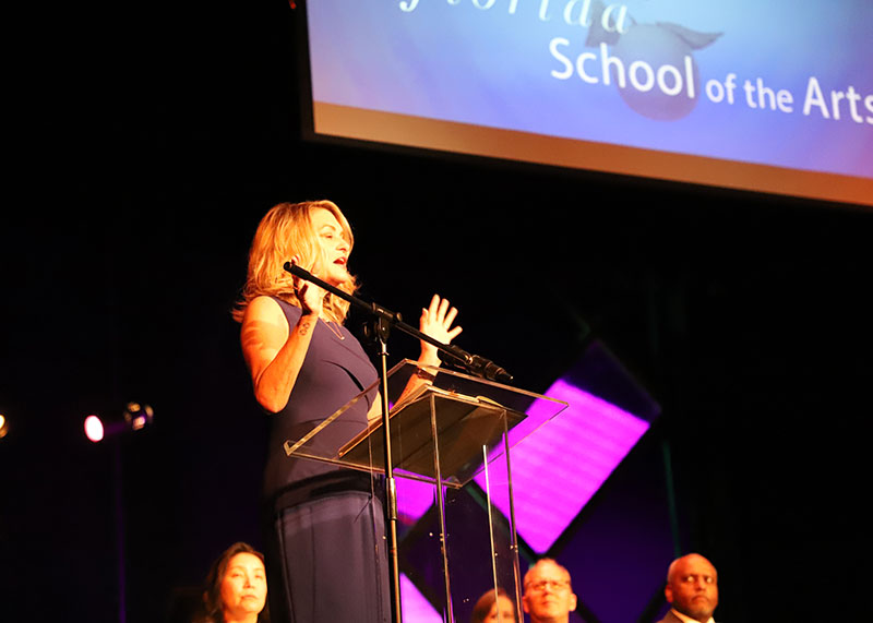 Beth Butler Lambert, former Executive Director of the Limelight Theatre in St. Augustine, was commencement speaker