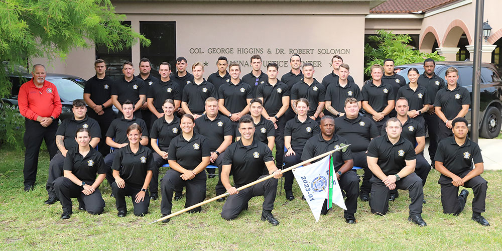 Group photo of SJR State Criminal Justice Academy graduates