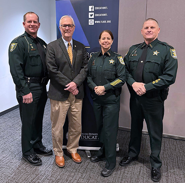 Sheriff H.D. “Gator” DeLoach, President Joe Pickens, Clay County Sheriff Michelle Cook,  St. Johns County Sheriff Robert Hardwick