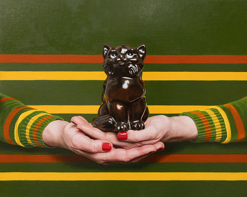 Tiffany Sage Chocolate Cat painting