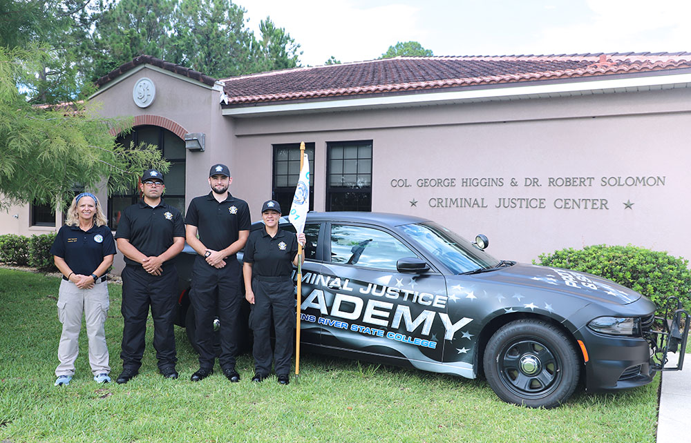 SJR State instructor Angela Sockwell, Jaime Amaya, Cassandra Johnson and Nathaniel Martinez