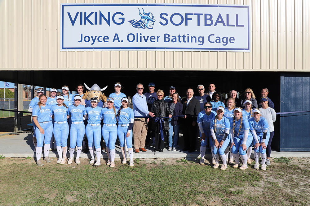SJR State softball batting cage dedication and ribbon-cutting ceremony