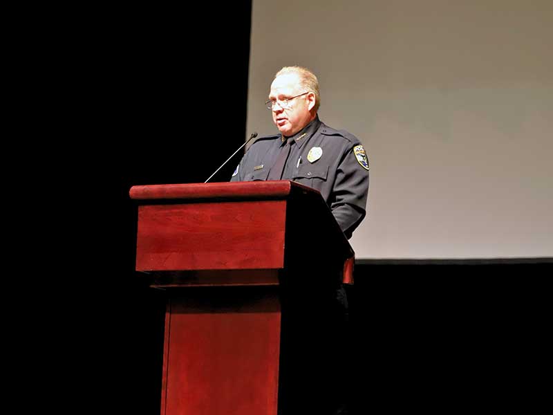 Guest speaker Michael Porath, Welaka Chief of Police