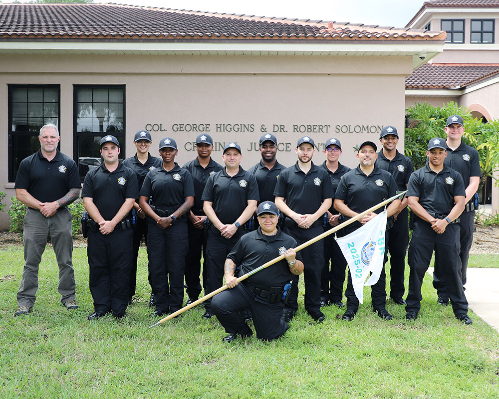 Group photo of cadets from the St. Johns River State College Criminal Justice Academy