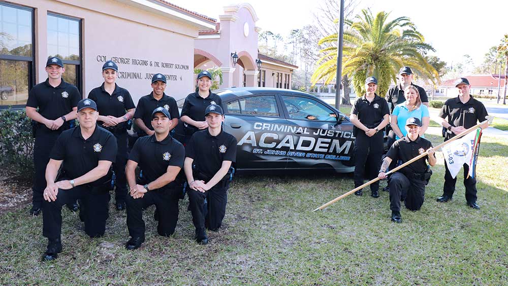 Cadets from the St. Johns River State College Criminal Justice Academy