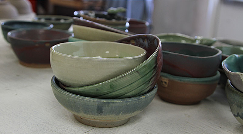 bowls for Empty Bowls fundraiser