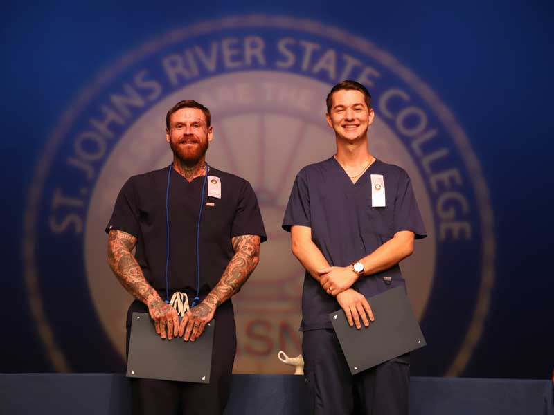 Michael Smith and Chad Zingarelli were awarded the Florence Nightingale Award