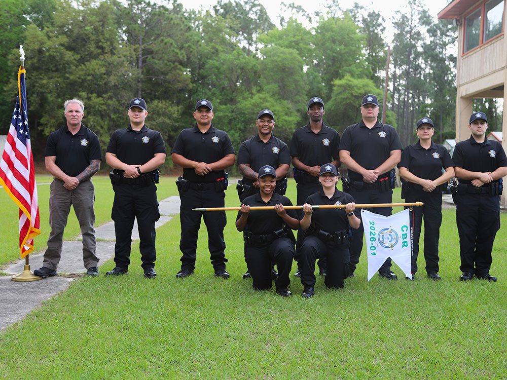 Cadets from the St. Johns River State College Criminal Justice Academy 