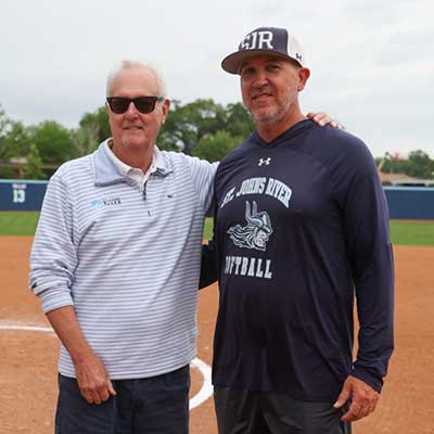 President Joe Pickens and coach Joe Pound